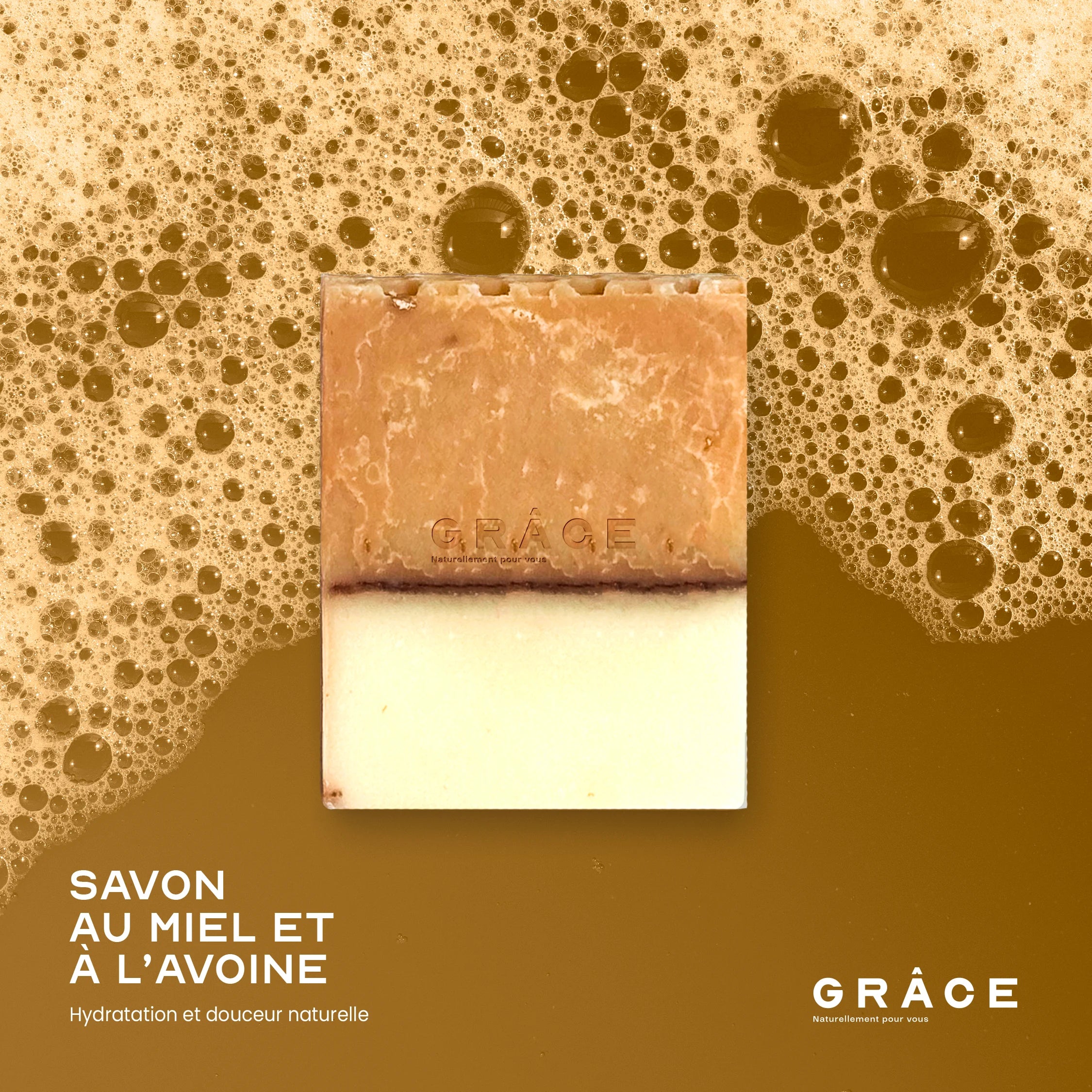 Savon naturel au miel et à l'avoine